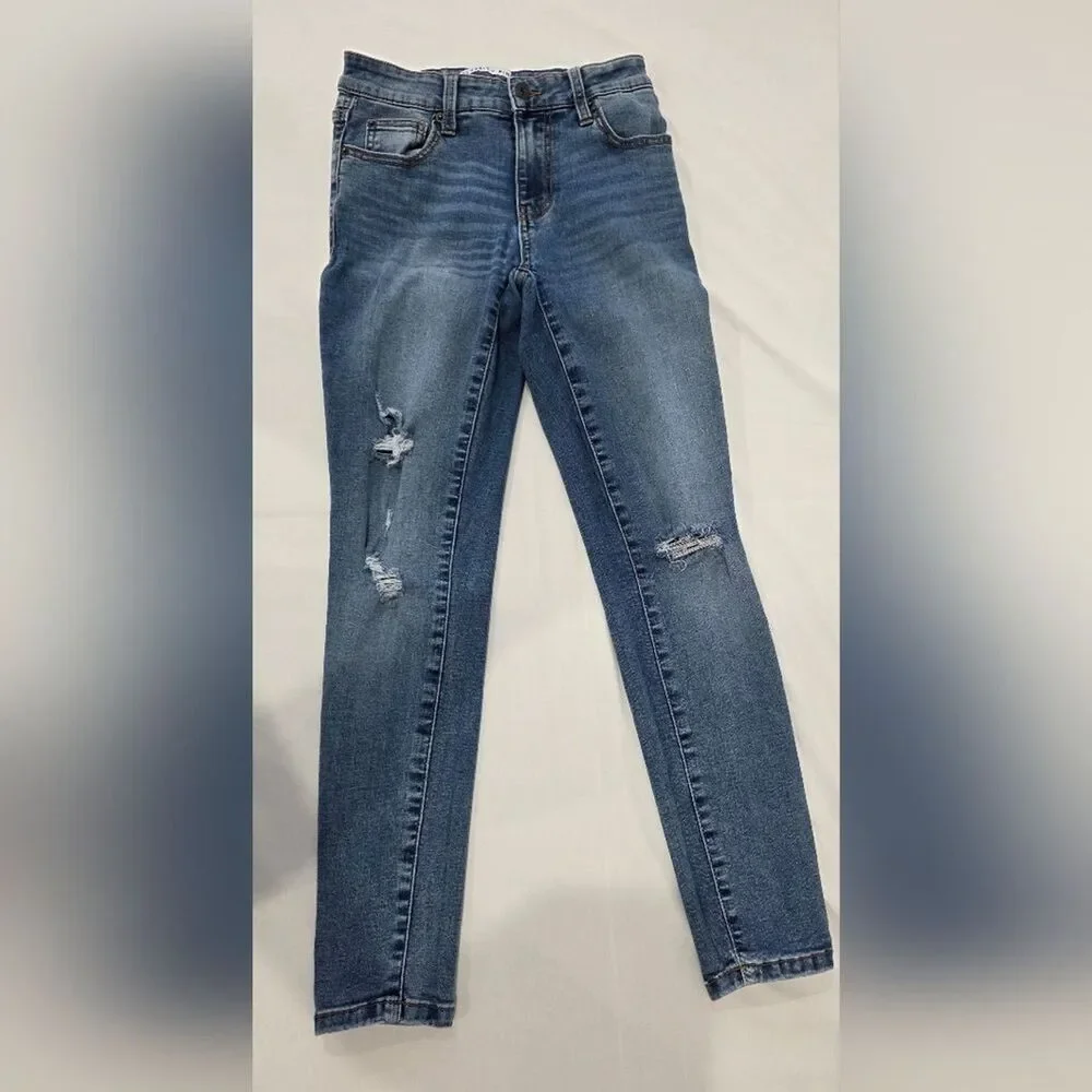 Celebrity Pink Blue Distressed Skinny Jeans